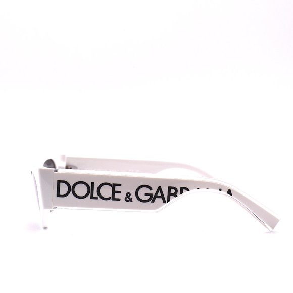 NEW DOLCE&GABBANA DG6186 331287 WHITE DARK GREY LENS AUTHENTIC SUNGLASSES - Picture 8 of 15